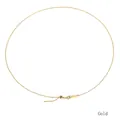 Collana a catena sottile in acciaio inossidabile dorato regolabile con chiusura - 45cm / Oro 14K