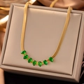 11 [ah1042] Diamond Necklace Gold