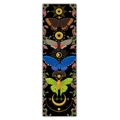 Detail of moon and sun tapestry showing butterfly illustrations on black backdrop - Style 32 / 40x150cm