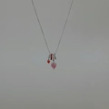 Cœur De Blé En Argent Avec Zirconium Rose