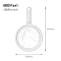 Colino da cucina 400 mesh 38 micron manico bianco diametro 148 mm per succhi - 400 Mesh