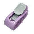 Durable purple and grey plastic duvet clip for securing quilts without needles - Purple