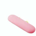Estuche de viaje para cepillo de dientes rosa con asa de silicona y acabado mate - Rosa + Rosa