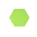 Neon green hexagonal felt wall tile with textured surface for home and office decoration - Fluorescent Green