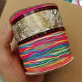 Rainbow gradient woven jade cord thread for DIY jewelry making on white spool - 1.0MM A-Line Large Roll / Red Five-Color Gradient