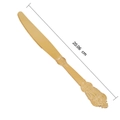 Golden plastic butter knife with decorative engraved handle design, length 20.06 cm - Gold Knife / 1 Pc (20cm)