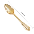 Elegant gold vintage style plastic spoon with decorative relief, length 17.60 cm - Gold Spoon / 1 Pc (17.6cm)