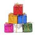 Scatole regalo di Natale colorate in schiuma laser per decorazioni natalizie in vari colori - 4cm (Confezione da 6) / Colorato