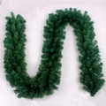 Üppige grüne dichte PVC Weihnachtsgirlande für Kamin und Treppengeländer Dekoration - 220 Spitzen Grüne Nackte Girlande