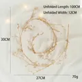 Golden rhinestone vine decoration 100cm length for Christmas and wedding hair styling - Vine