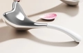 Mermaid stainless steel heart-shaped ice globe facial massager with white handle - Single / White Handle / Silver