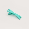 Fermaglio per capelli a forma di X blu tiffany opaco con denti antiscivolo - Blu Lago Opaco