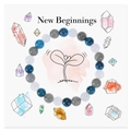 Βραχιόλι New Beginnings με φυσικές χάντρες απατίτη, λαβραδορίτη και φεγγαρόπετρας - Στυλ Νέα Ξεκινήματα 2 (New Beginnings-2)