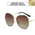 Gafas de sol polarizadas para mujer con montura de oro té y lentes marrones degradados - Marco Oro Té / Degradado Té (Polarizada)
