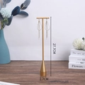 Golden earring display stand details showing a height of 27.7cm and metal texture - Large Gold Water Drop Earring Stand