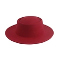 Elegante rode wollen vilten hoed met brede rand voor heren en dames - 58cm / Rood - Effen