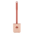 Scopino per WC a forma di nuvola in silicone rosa e rosso con base ventilata - Set Parete/Pavimento / Arancio Rosa