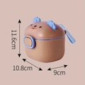 Tragbare Bären-Milchpulverbox in Braun, Abmessungen 11,6 cm x 10,8 cm x 9 cm für unterwegs - Klein / Kaffeebraun