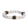 White Howlite With Gold Spacers