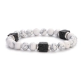 White Howlite With Silver Spacers