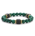 Malachite Green With Gold Spacers