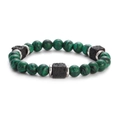 Malachite Green With Silver Spacers