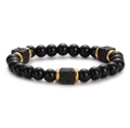 All Black Polished With Gold Spacers