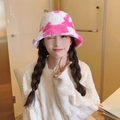 M (56-58cm) / Cow Print Bucket Hat Rose Red