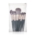 Green Cloud 14-piece makeup brush set with gray-purple bristles and storage bag - 14Pcs Makeup Brush Set (EVA Transparent Packaging)