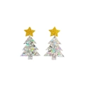 Silver Glitter Star Christmas Tree Style (15#) / Silver Glitter