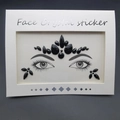DIY black face crystal sticker crown design for party makeup in white packaging box - 1075