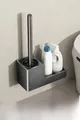 Modèle Amélioré Gris Avec Étagère (avec Brosse De Toilette)