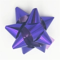 Mini lazo de estrella púrpura metálico para decoración de regalos de Navidad - Azul