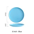 Sky blue 6 inch Nordic matte ceramic round plate, 15cm diameter minimalist dinner tray - 6inch / Blue