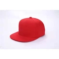 Klassische rote Hip-Hop-Cap mit flachem Schirm aus hochwertiger, minimalistischer Baumwolle - M (56-58cm) / Rot