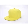 Klassische gelbe Hip-Hop-Cap mit flachem Schirm und cleanem, minimalistischem Sportstil - M (56-58cm) / Gelb