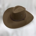 Dark Brown Hat with Braided Rope