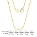 14k Gold Color Length: 40cm Weight: Approx. 0.74g / 925 Silver