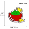Pin's en émail bol de nachos et guacamole, broche de dessin animé 2,5x2,2 cm - Style Guacamole Nachos (A00889)