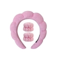 Pink Cloud Headband And Wristband Three-piece Set