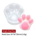Moule en silicone patte de chien pour bougies et savons DIY, taille 95x90x30mm - Patte de chien unique