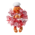 Ghirlanda di Natale omino di pan di zenzero chef con cappello bianco e rete rossa - Ghirlanda per Bambole (Modello Maschile/Cappello da Chef)