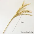 Golden Christmas glitter spray stem 55cm long for holiday tree decoration - 55cm Gold Style (Weight Approx. 21g)