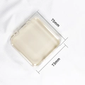 75x73mm beige PE film suspension display box for jewelry and nail art packaging - Creamy White Base