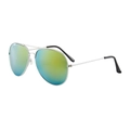 Silver Frame Gold Mirror Lens