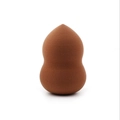 Brown gourd-shaped makeup sponge with fine texture for wet and dry cosmetic application - Gourd Milk Tea (Bottled)