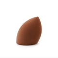 Brown teardrop makeup sponge with slanted cut for seamless face makeup blending - Beveled Milk Tea (Bottled)
