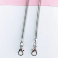 Detail of silver snake bone chains with lobster clasps for crossbody phone or bag straps - 3.2mm Snake Chain (Silver) / 118cm