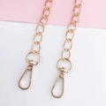 Detail of 110cm gold metal chain strap featuring dual lobster clasps for crossbody bags - 10mm NK Chain Gold / 120cm