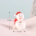 Miniature resin snowman figurine with red hat and scarf, 3.2cm height decor - Peacock Blue Knit Style 5 Snowman